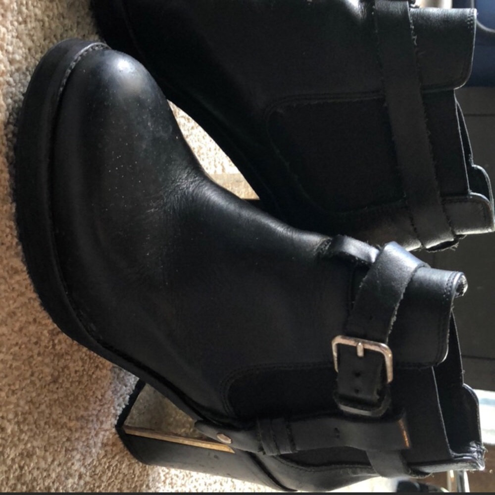 Topshop Black Booties